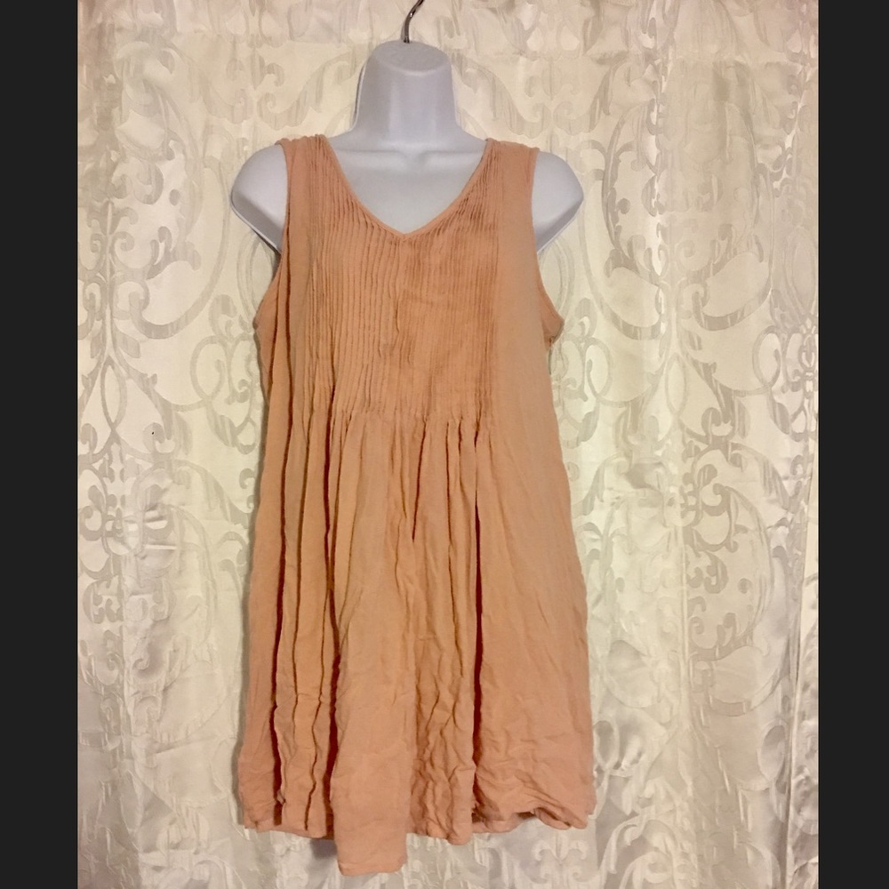 Peach pink mini dress